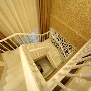 欧式风格别墅效果楼梯俯视图