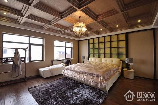中式豪华公寓欣赏卧室