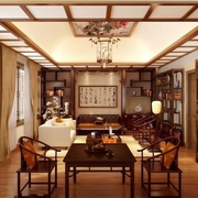 木质打造中式大宅欣赏客厅
