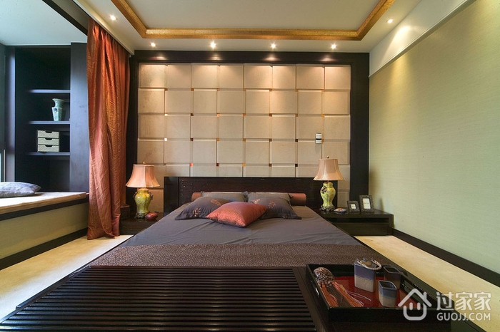 120平中式风格案例欣赏卧室效果