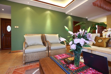 绚丽色彩东南亚住宅欣赏客厅设计