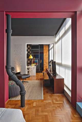现代舒适彩色公寓欣赏卧室效果