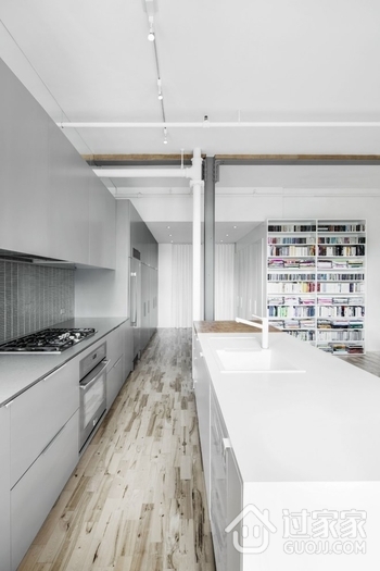 极简白色现代住宅欣赏厨房效果