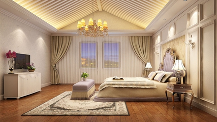 美式大宅设计效果图欣赏卧室设计