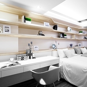 现代奢华空间效果图欣赏卧室陈设