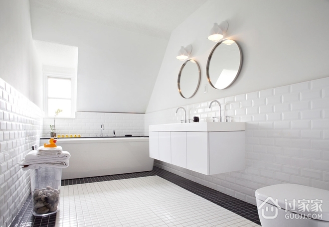 79平白色北欧住宅欣赏卫生间设计