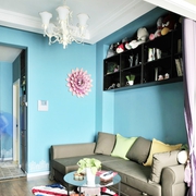 蓝色格调小户型婚房欣赏客厅设计