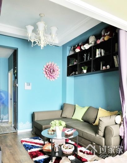 蓝色格调小户型婚房欣赏客厅设计