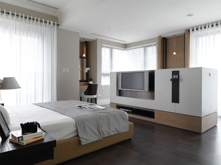 90平米白色现代住宅欣赏卧室