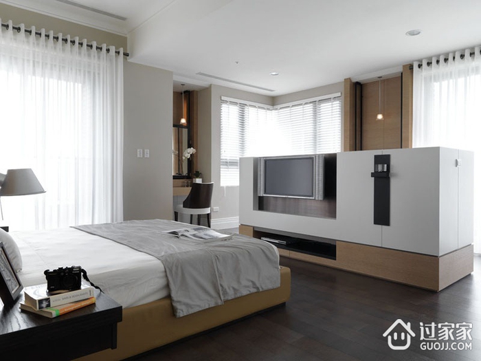 90平米白色现代住宅欣赏卧室
