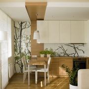 37平温馨单身公寓欣赏餐厅设计