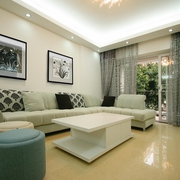 简约现代风格设计白色沙发
