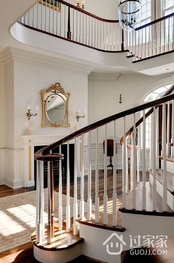 细节打造温馨美式别墅欣赏楼梯间设计