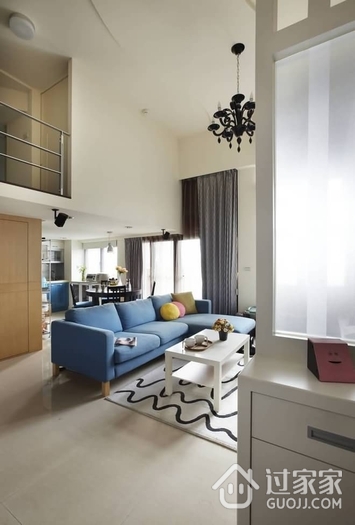60平实用复式住宅欣赏客厅设计