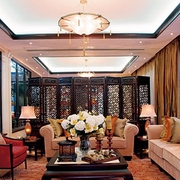 新中式两居室设计欣赏客厅吊顶