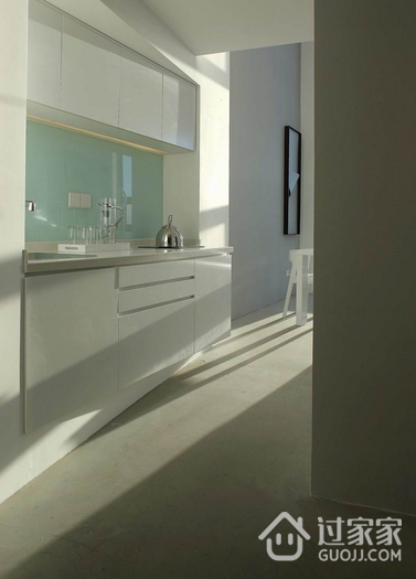 40平白色现代复式住宅欣赏厨房
