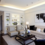 白色现代风格样板房欣赏客厅