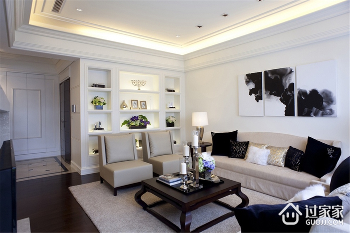 白色现代风格样板房欣赏客厅