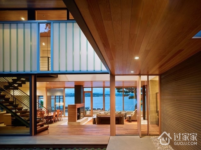 完美融合木质别墅欣赏客厅设计