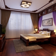 113平中式风大宅欣赏卧室设计