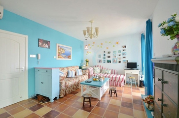 77平浪漫地中海住宅欣赏客厅设计