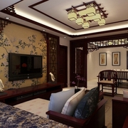 中式古典三居室欣赏客厅局部