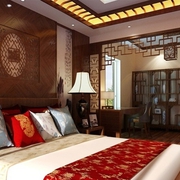 中式沉稳大宅设计欣赏卧室