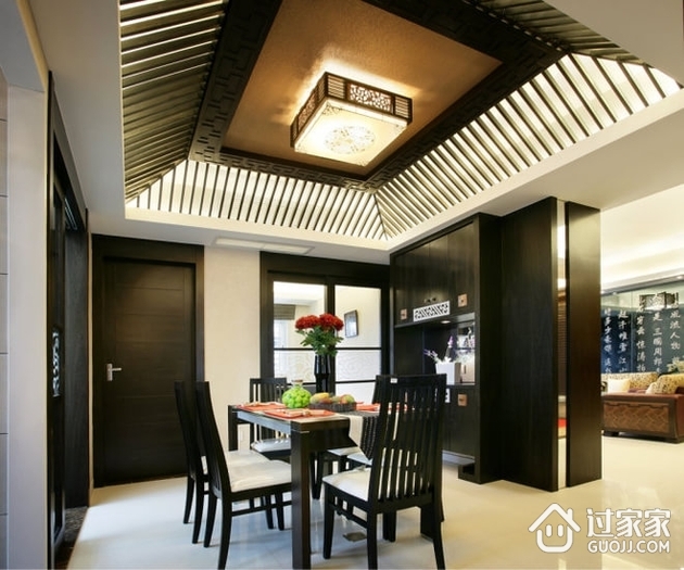 98平新中式住宅欣赏餐厅设计