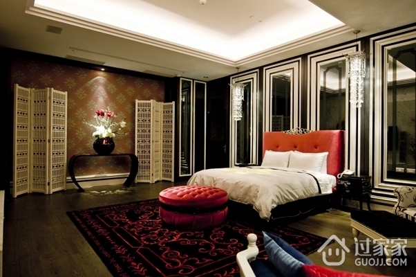 欧式设计装饰住宅效果图欣赏卧室陈设