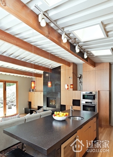 现代风格别墅设计套图欣赏厨房吧台