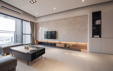 115平现代甜美空间欣赏客厅设计图