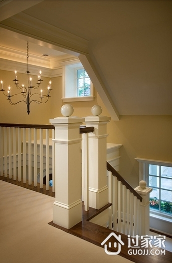 美式独栋别墅设计欣赏楼梯间