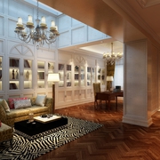 奢华欧式古典别墅设计欣赏客厅效果