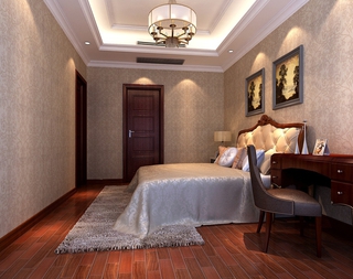 新中式风格三居住宅欣赏卧室效果