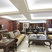 124平欧式样板房欣赏客厅设计