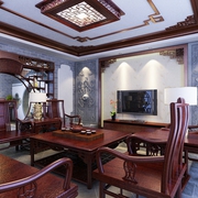 古典中式别墅欣赏客厅效果