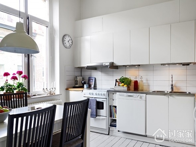 北欧白色质朴住宅欣赏厨房