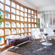 100平现代设计阳光房欣赏客厅