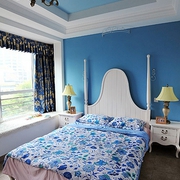 102平蓝色地中海欣赏卧室