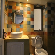 79平地中海温馨住宅欣赏洗手间设计