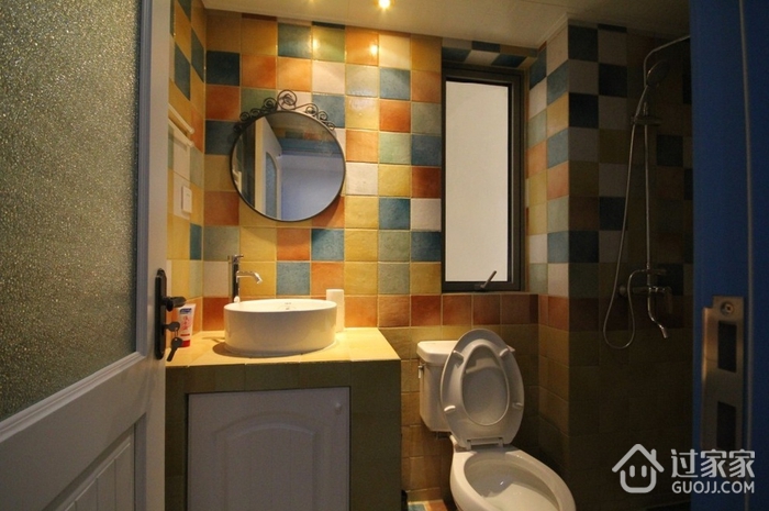 79平地中海温馨住宅欣赏洗手间设计