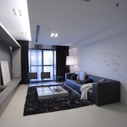 台北现代客厅沙发背景墙