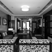 102平新中式风格住宅欣赏客厅设计图