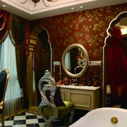 欧式宫廷风设计浴室梳妆台