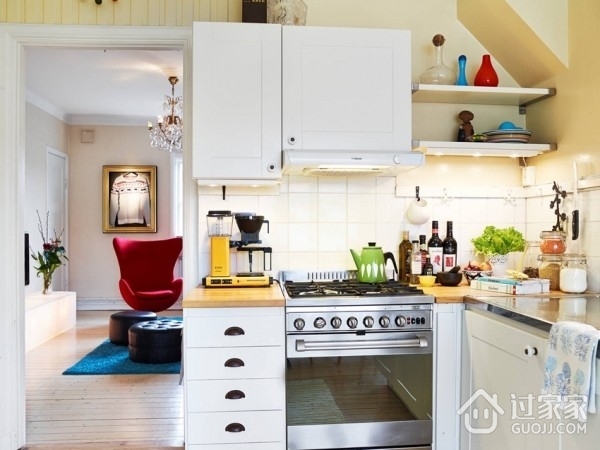 75平白色北欧住宅欣赏厨房