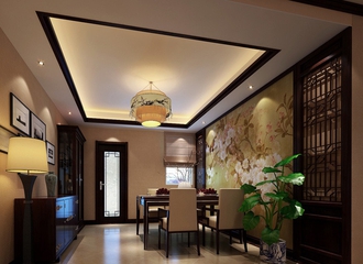 新中式住宅三居室欣赏餐厅设计